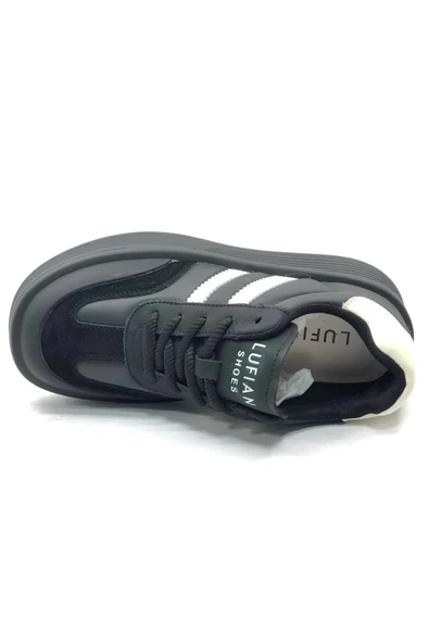 Lufian 122230019 Chrıstına Sneaker Unisex Deri Spor Ayakkabı Siyah - 6