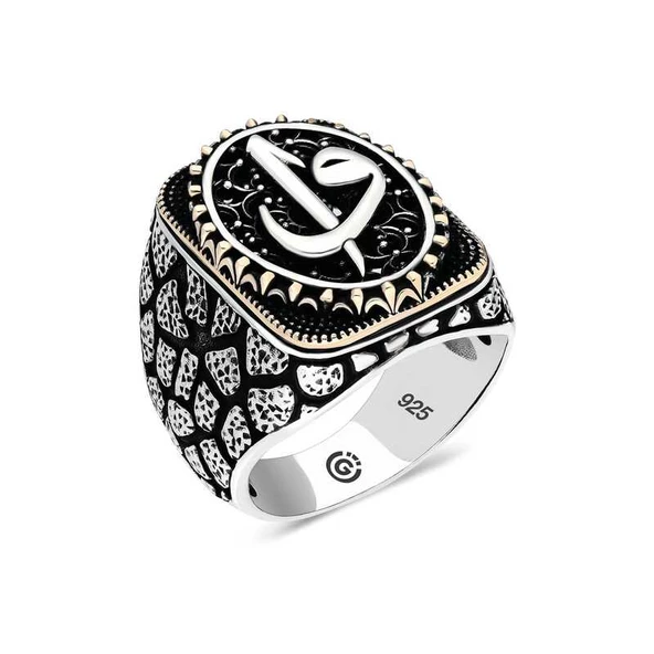 Gümüş Elif Vav Oval Erkek Yüzük SL1730 ürün görseli