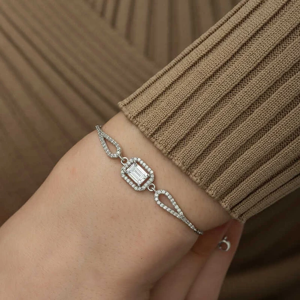 Gümüş Baget Bileklik SL3821 - Resim 3