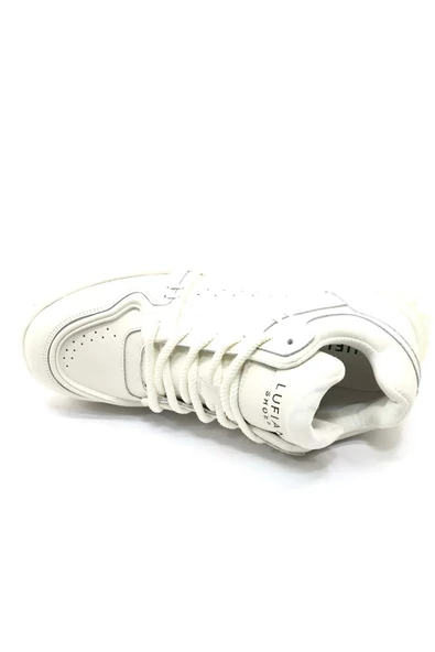 Lufian 112230206 Burton Sneaker Erkek Deri Casual Klasik Ayakkabı BEYAZ - 4