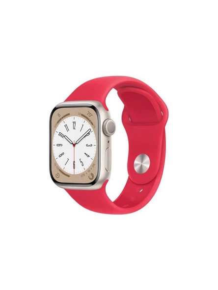 Apple Watch Series 8 GPS + Cellular 41mm Kırmızı Alüminyum Kasa ve Spor Kordon Akıllı Saat