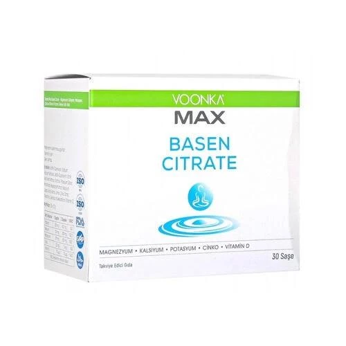 Voonka Max Basen Citrate Takviye Edici Gıda 30 Şase