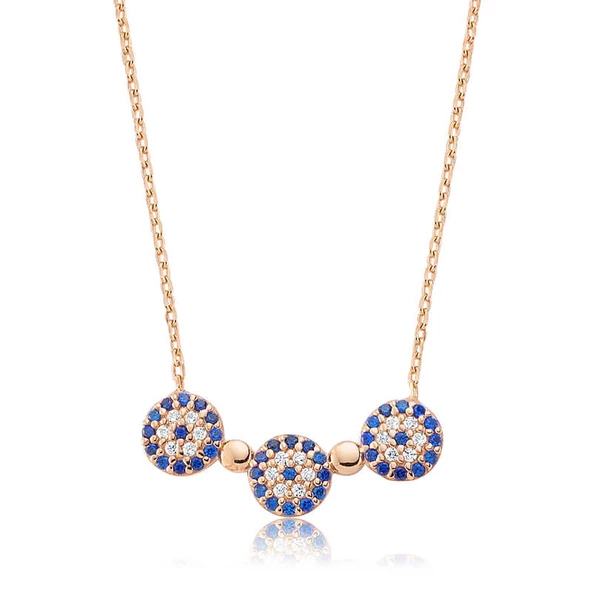 Gümüş Nazarlı Bayan Kolye SL1559 ürün görseli