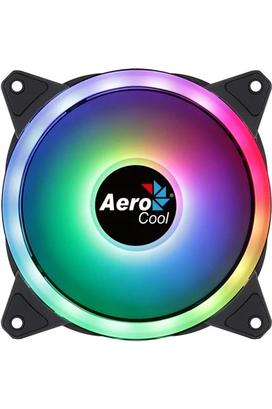 AEROCOOL Duo12 12cm Argb Adreslenebilir Rgb Led Fanlı - Otomatik Hız Ayarlı - Pwm - Kasa Fanı (ae -