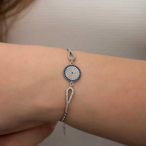 Gümüş Nazar Bayan Bileklik T5269 SL3839 - Resim 5