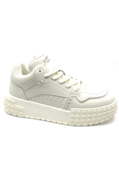Lufian 112230206 Burton Sneaker Erkek Deri Casual Klasik Ayakkabı BEYAZ - 2