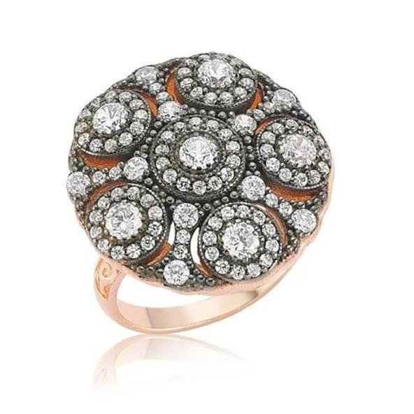 Gümüş Rose Elmas Montür Bayan Yüzük  SL2652 ürün görseli