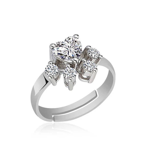 Gümüş Beyaz Kedi Patisi Yüzük SL3776 ürün görseli