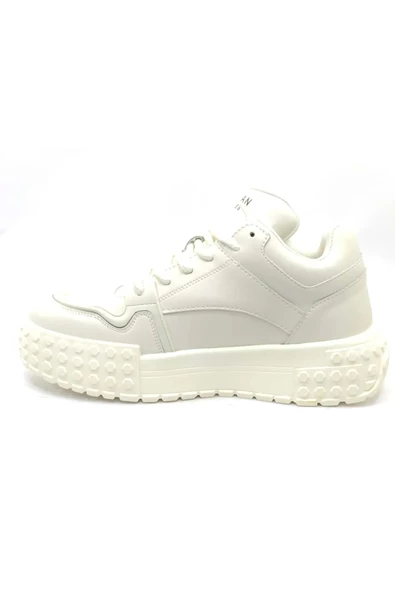 Lufian 112230206 Burton Sneaker Erkek Deri Casual Klasik Ayakkabı BEYAZ - 3