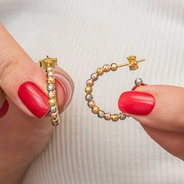 Gümüş Dorika Kadın Küpe SL8931 - Resim 4