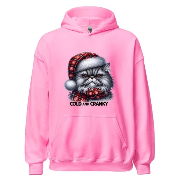 Cats Aold and Cranky - Kedi Hoodie Kapşonlu Sweatshirt - 9