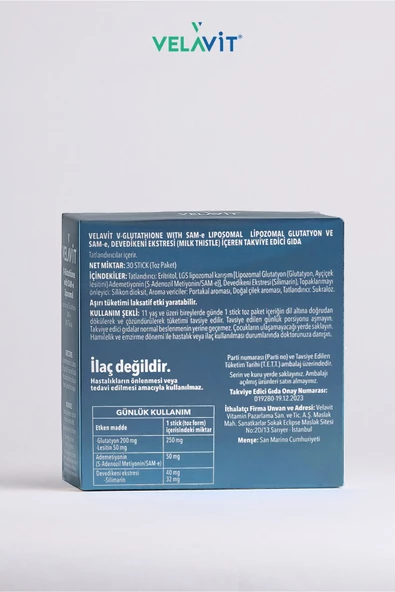 Velavit V-Glutathione With Sam-e Liposomal 30 Stick - 3