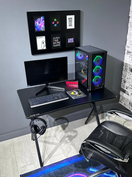 hey modüler mobilya Heygaming2 Profesyonel Oyuncu Masası Siyah 110 Cm - 2