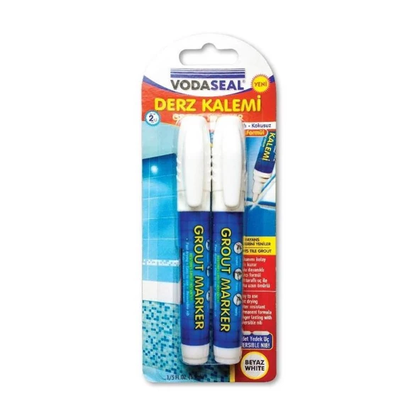 Vodaseal Derz Kalemi Beyaz 2li Paket