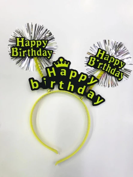 Nessiworld Happy Birthday Neon Renk Doğum Günü Tacı 12 Adet