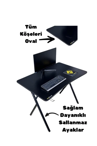 hey modüler mobilya Heygaming2 Profesyonel Oyuncu Masası Siyah 110 Cm - 4