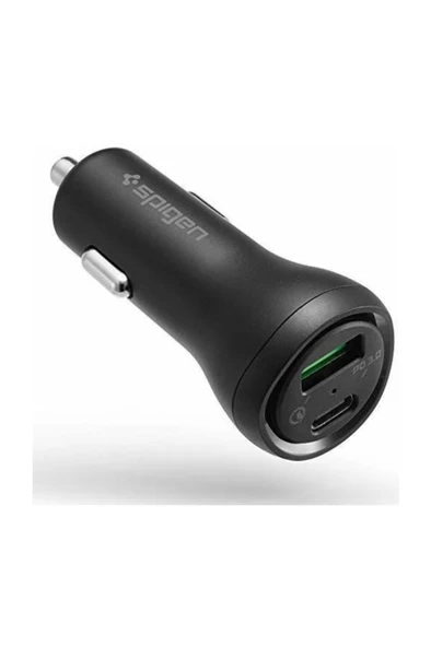 Spigen SteadiBoost 45W Hızlı Araç Şarjı (USB-C PD 3.0 27W + Quick Charge 3.0 18W) F31QC - 000CP25597