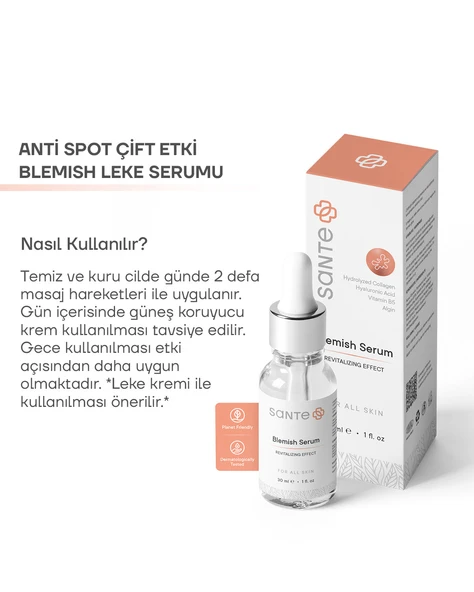 Sante Plus Güneş ve Hamilelik Lekeleri, Cilt Tonu Eşitleyici Aydınlatıcı Leke Serumu 30 ML - 4