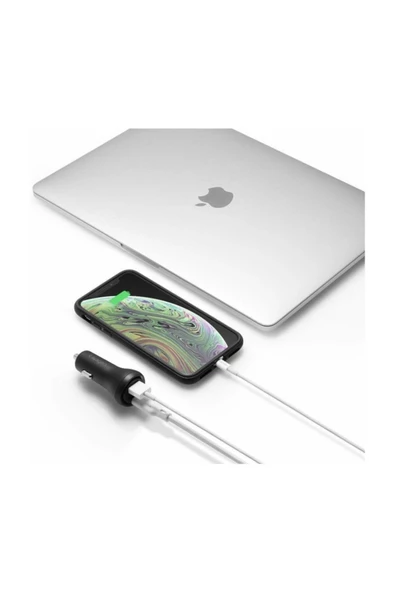 Spigen SteadiBoost 45W Hızlı Araç Şarjı (USB-C PD 3.0 27W + Quick Charge 3.0 18W) F31QC - 000CP25597 - 4