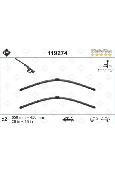 119274 CAM SILGI SÜPÜRGESI BMW 5 F11 F10 F7 10- BMW 7 F1 F2