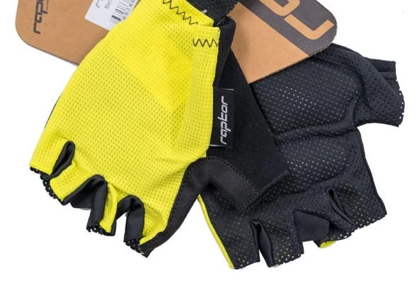 Raptor Eldiven Kısa Parmak Bisiklet Eldiveni MTB Yarım Parmak Eldiven L Beden Lime - Resim 2