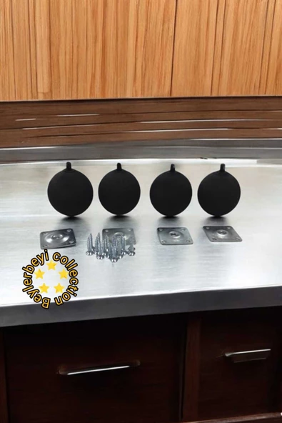 BEYLERBEYİ Puf Ayağı 4ADET Mobilya Ayağı Ahşap Topaç Ayak Masa Sehpa Ayağı Ahşap Yuvarlak Ayak Yükseklik 7,5 Cm - 2