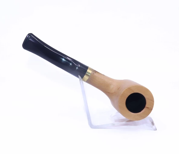 Pipsan Poker Altın Renk Bilezik 9mm Filtreli Çift Ağızlıklı Pipo - Naturel - 3