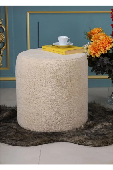 BEYLERBEYİ Lines Teddy Kumaş black Puf