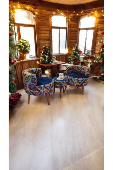 BEYLERBEYİ Köşe Takım,çay Seti Ikili Koltuk Berjer Ve Puf Takımı (SALON, BALKON, OFİS) 3 Lü Takım - 3