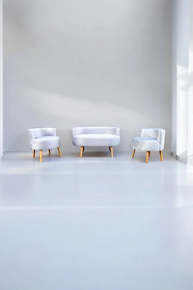 BEYLERBEYİ Çay seti koltuk takımı berjer ve puf - 3