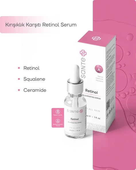 Sante Plus Yaşlanma Karşıtı ve Kırışıklık Giderici Yenileyici Retinol Gece Serumu 30 ML - 3