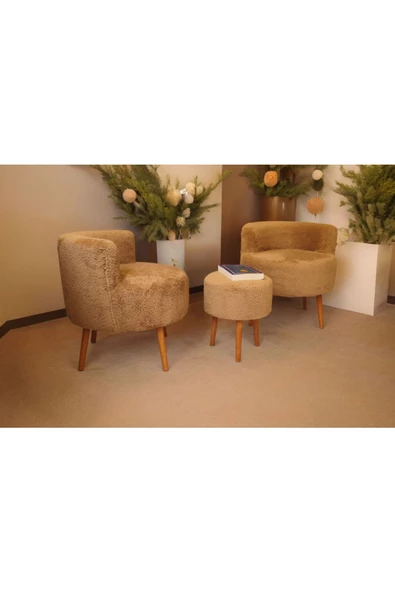 BEYLERBEYİ Köşe Takım,çay Seti Ikili Koltuk Berjer Ve Puf Takımı (SALON, BALKON, OFİS) 3 Lü Takım