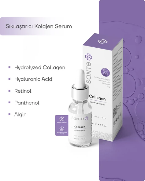Sante Plus Canlandırıcı ve Yenileyici Anti-Aging Etkili Kolajen Serum 30 ML - 3