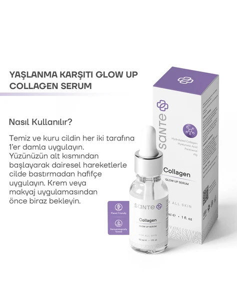 Sante Plus Canlandırıcı ve Yenileyici Anti-Aging Etkili Kolajen Serum 30 ML - 4
