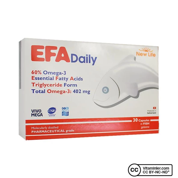 New Life Efa Daily Omega 3 Balık Yağı 30 Kapsül