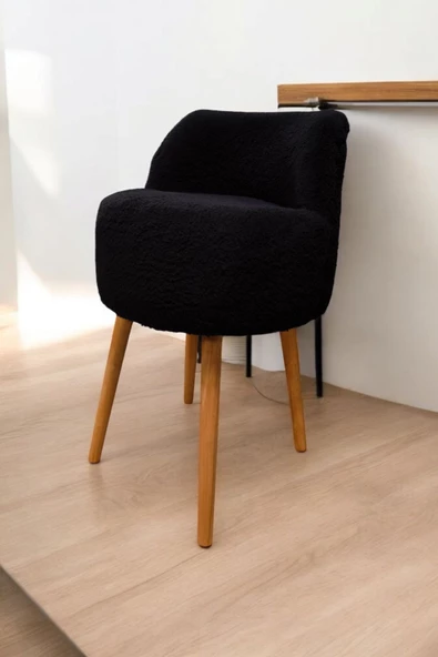 BEYLERBEYİ Rufmee Peluş Kürk Puf siyah - 2