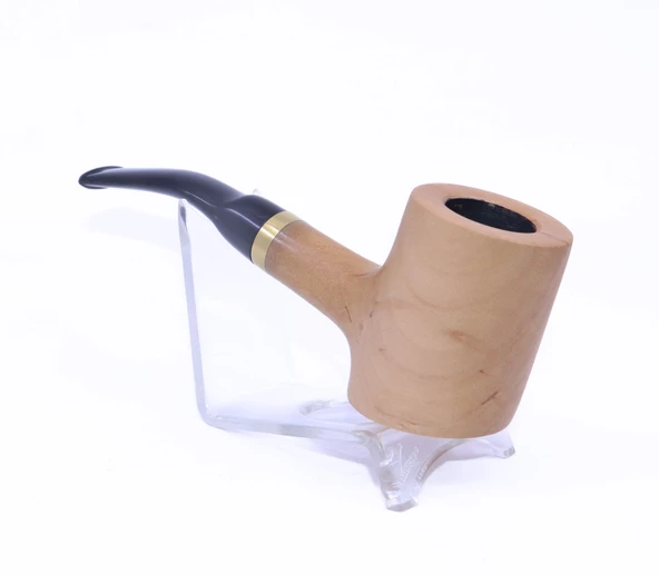 Pipsan Poker Altın Renk Bilezik 9mm Filtreli Çift Ağızlıklı Pipo - Naturel - 4