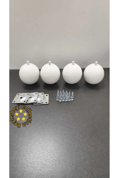 BEYLERBEYİ Puf Ayağı 4ADET Mobilya Ayağı Ahşap Topaç Ayak Masa Sehpa Ayağı Ahşap Yuvarlak Ayak Yükseklik 7,5 Cm - 2