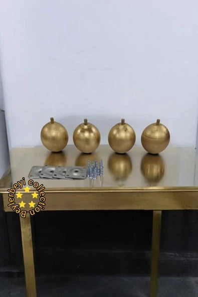 BEYLERBEYİ Puf Ayağı 4ADET Mobilya Ayağı Ahşap Topaç Ayak Masa Sehpa Ayağı Ahşap Yuvarlak Ayak Yükseklik 7,5 Cm - 2