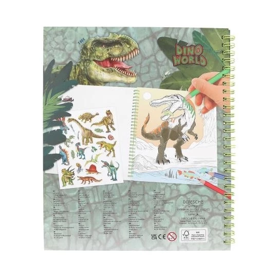 Top Model Dino World boyama kitabı ( Colouring Book WithReversible Seqins ) - 4