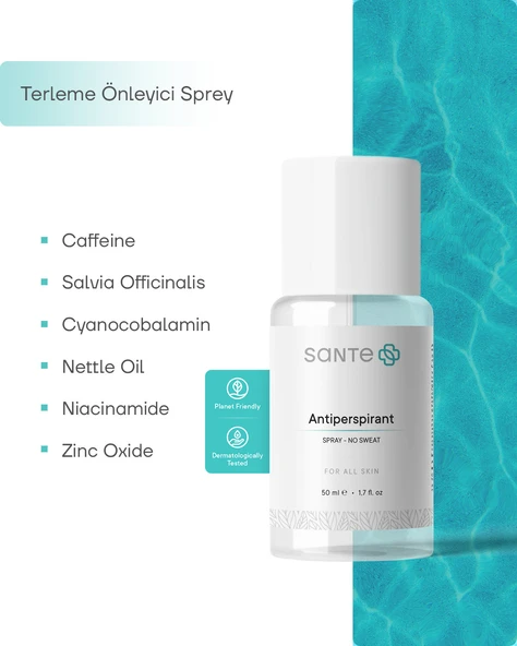 Sante Plus El, Ayak ve Koltuk Altı Terleme Önleyici Antiperspirant Sprey 50 ML - 3
