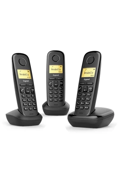 Gigaset 1 Harici 3 Dahili Dect Telsiz Kablosuz Telefon Santrali Siyah ürün görseli