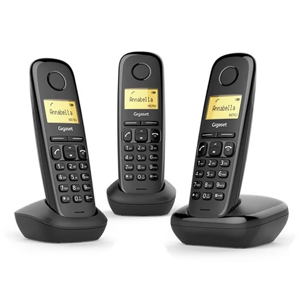 Gigaset 1 Harici 3 Dahili Dect Telsiz Kablosuz Telefon Santrali Siyah - Resim 2
