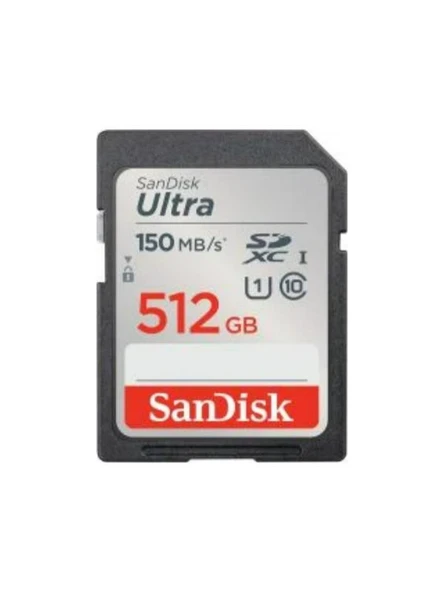 SanDisk Ultra 512GB 150MB/s SDHC/SDXC Class 10 UHS-I Hafıza Kartı SDSDUNC-512G-GN6IN