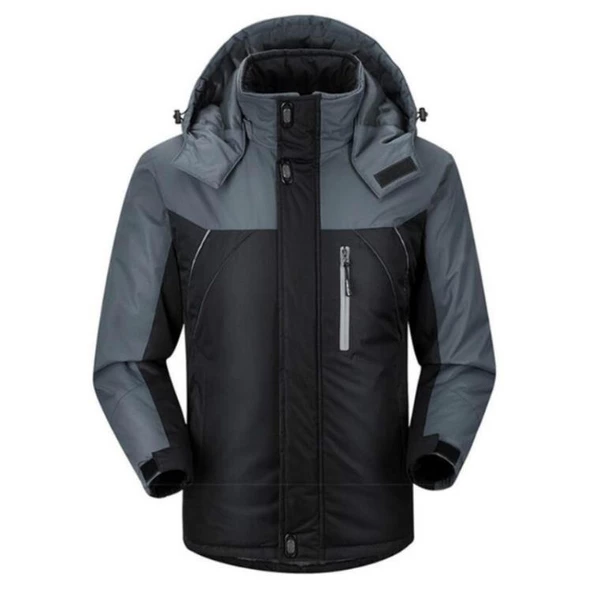Cbtx Outdoor Rüzgar Su Geçirmez Kalın Polar Kapüşonlu Mont - 1