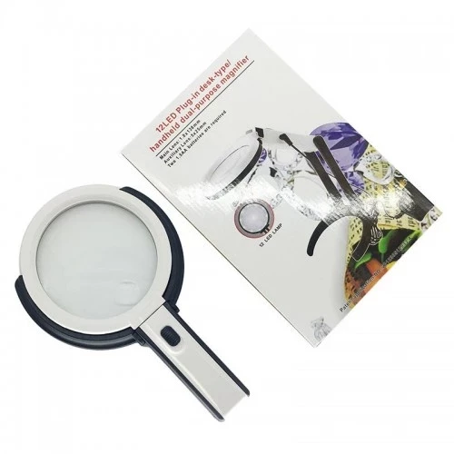 2x5x120mm 10 Ledli Masaüstü Büyüteç - 2