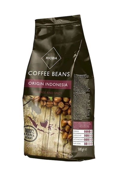 Rioba Rioba Coffee Beans %100 Arabica Origin Indonesia Çekirdek Kahve Indonesia 500 Gr.