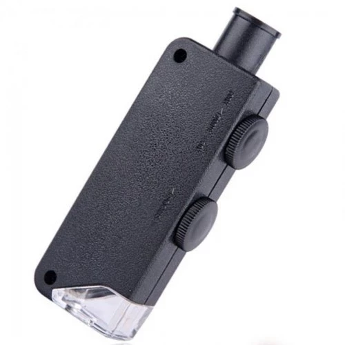 Mini 60x 100x Zoom Lens Odak Takı Led Cep Mikroskop Büyüteç - Resim 3