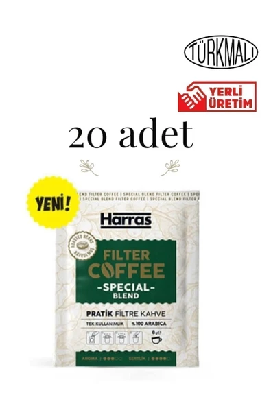 Harras Harras Filtre Kahve Tek Kullanımlık 8gr X 20 Li Paket