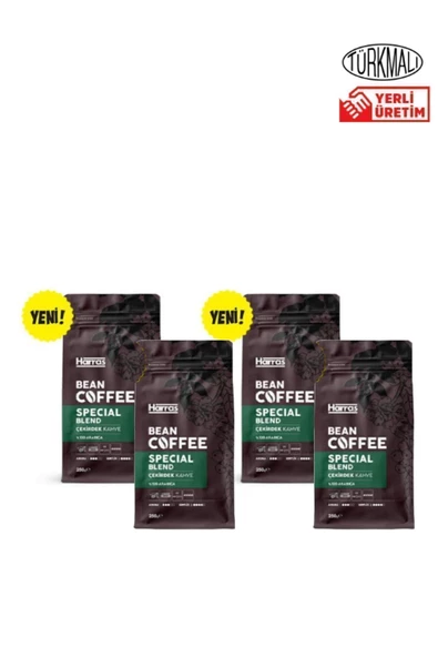 Harras Harras Çekirdek Kahve Special Blend Coffee Beans 250 gr X 4 Paket